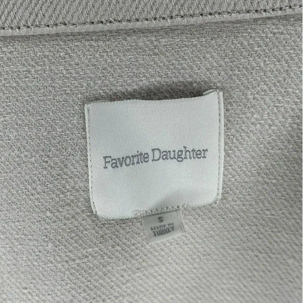 FAVORITE DAUGHTER‎ The Dad Shacket Bone White Oversized Button Down Shirt Size S